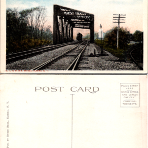O. L. & W. R.R. Bridge Elmira NY Vintage Postcard - Image 1
