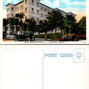 Old Postcard Hotel Marion St. Augustine Florida Multicolor - Image 1