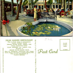 Palm Garden Restaurant Largo Florida Curteich 2C-P2622 Vintage Postcard - Image 1