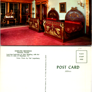 Ringling Residence Sarasota Florida Napoleon III Style Furniture Postcard - Image 1