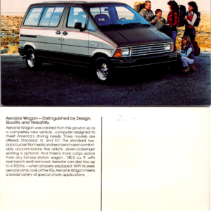 Vintage Ford Aerostar Wagon Multicolor Postcard with Vehicle Image - Image 1
