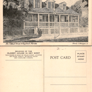 Vintage Key West Florida Postcard Oldest House Duval Street - Image 1
