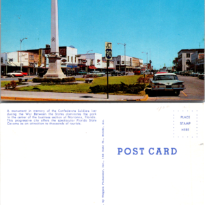 Vintage Marianna Florida Confederate Soldiers Monument Postcard Multicolor - Image 1