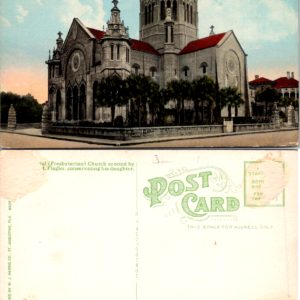 Vintage Multicolor Postcard Memorial (Presbyterian) Church St Augustine Fla - Image 1