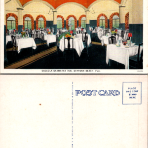 Vintage Osceola-Gramatan Inn Daytona Beach Florida Octagonal Dining Room Postcard Multicolor - Image 1