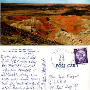 Vintage Painted Desert Arizona Postcard Near Holbrook Highway 66 - Image 1