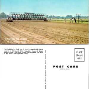Vintage Thistledown Horse Racing Postcard North Randall Ohio - Image 1