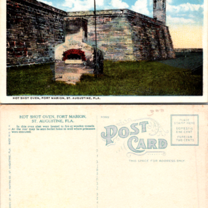 W. J. Harris 1901 Hot Shot Oven Fort Marion St. Augustine Florida Postcard - Image 1