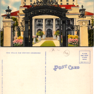 Whitehall Hotel Palm Beach Florida Vintage Postcard - Image 1