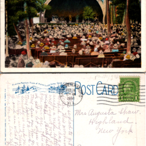 Williams Park St. Petersburg Florida Daily Concert Postcard 1931 - Image 1